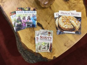 From left to right: Late Bloomer, The Scout's Guide to Wild Edibles & Dutch Treats
